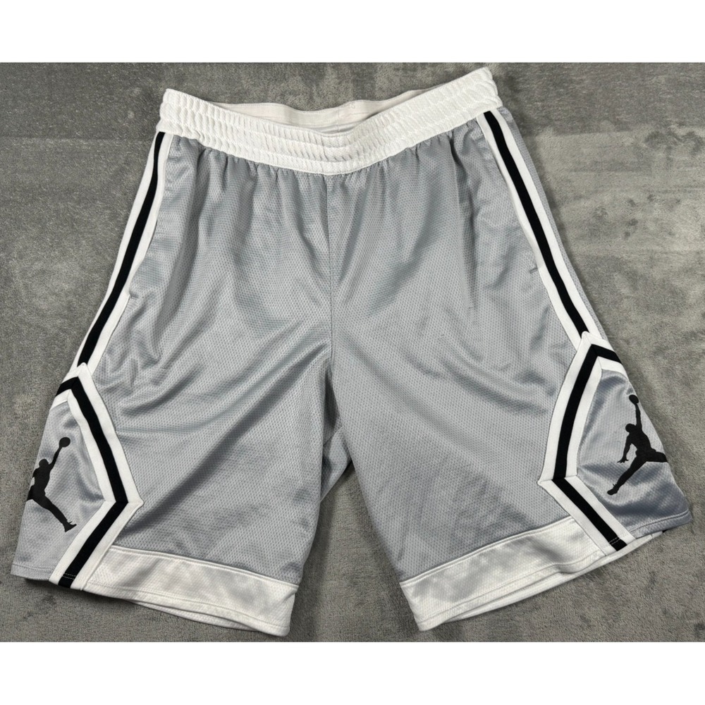 Jordan Rise Diamond Shorts Wolf Grey White L 887438-012